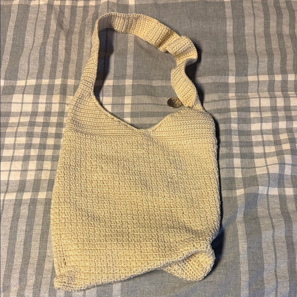 The Sak Cream Crochet Shoulder Bag